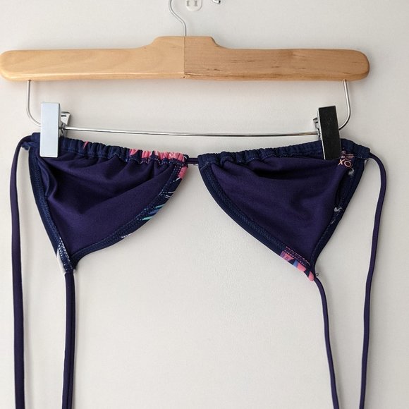 Roxy Tropical Getaway Triangle Bikini Top Small - Picture 5 of 6